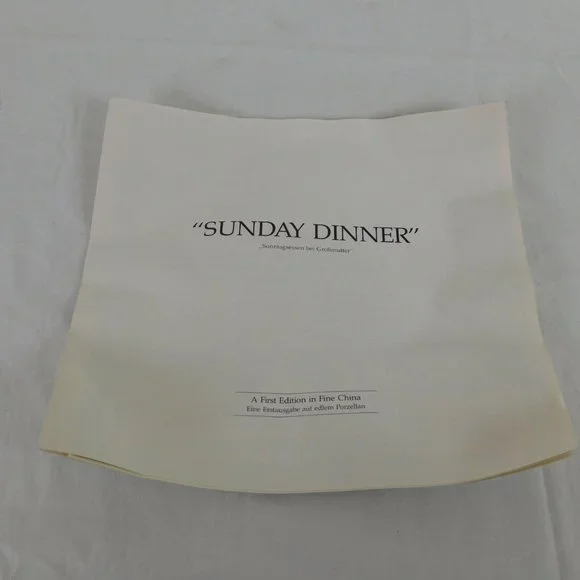 Norman Rockwell Collector Plate Knowles Mother's Day 1989 “Sunday Dinner” COA - Picture 4 of 5